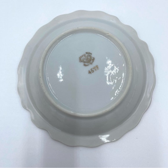 Vintage Lefton China Green Heritage Cabbage Rose 4577 Mini Pitcher And Basin - Picture 10 of 14